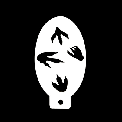 Трафарет для аквагрима "Лапы"  8*13