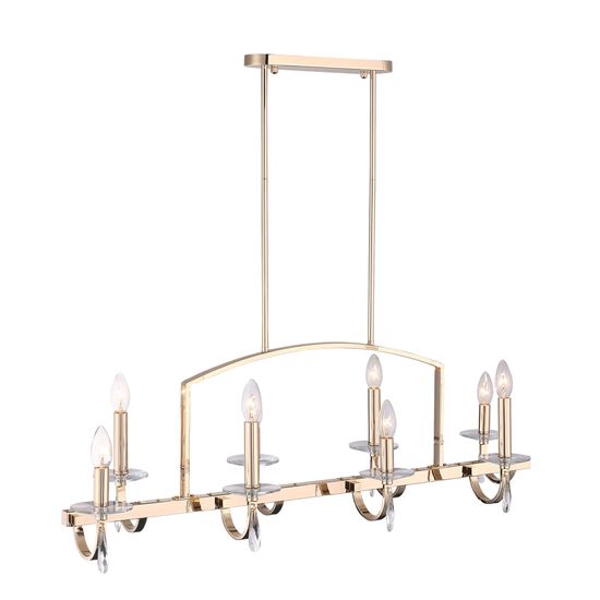 SL1405.223.08 Люстра подвесная ST-Luce Латунь/Латунь, Прозрачный E14 8*40W ELEGANCE