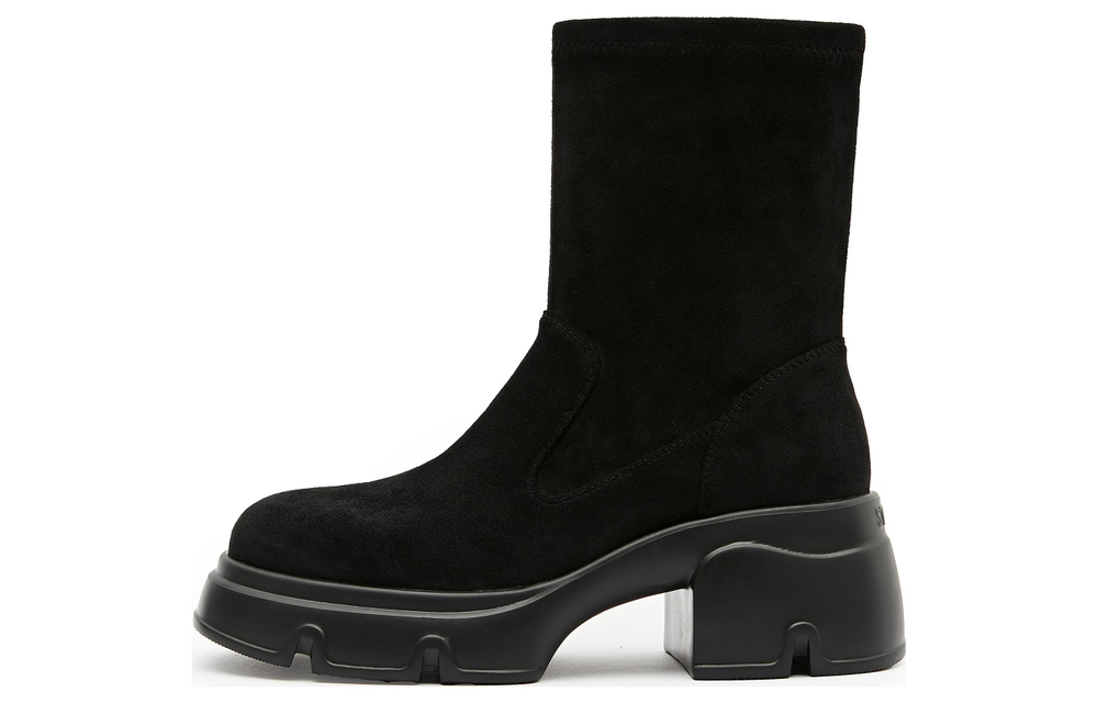 Staccato Stretch & Sock Boots Women"s Truffle Black/Timber Brown