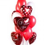 Шар (18"/46 см) Сердце, Я люблю тебя, Красный