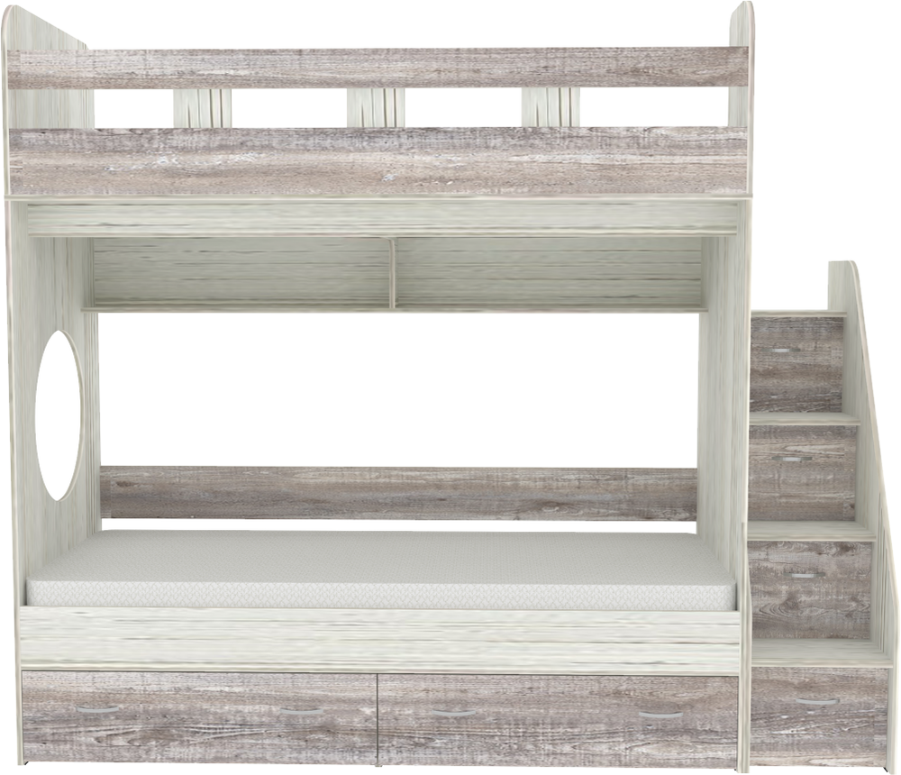 Двухъярусная кровать КарИВи Юниор 1 80x160 Винтерберг Бетон