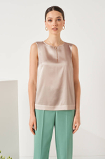 22860 Блузка женская (пудровый)