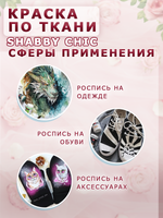 Краска по ткани и обуви, одежды акриловая Shabby Chic «Пастельно-розовая»