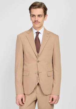 Мужской костюм тройка (бежевый) А43
