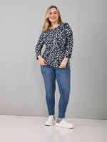 Лонгслив ЛНв-306/темносиний-пятна