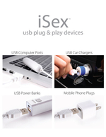 Вибро-пуля на проводе iSex USB Bullet White (Цвет: белый)