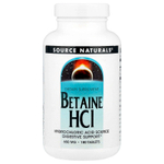 Source Naturals, бетаин гидрохлорид, 650 мг, 180 таблеток