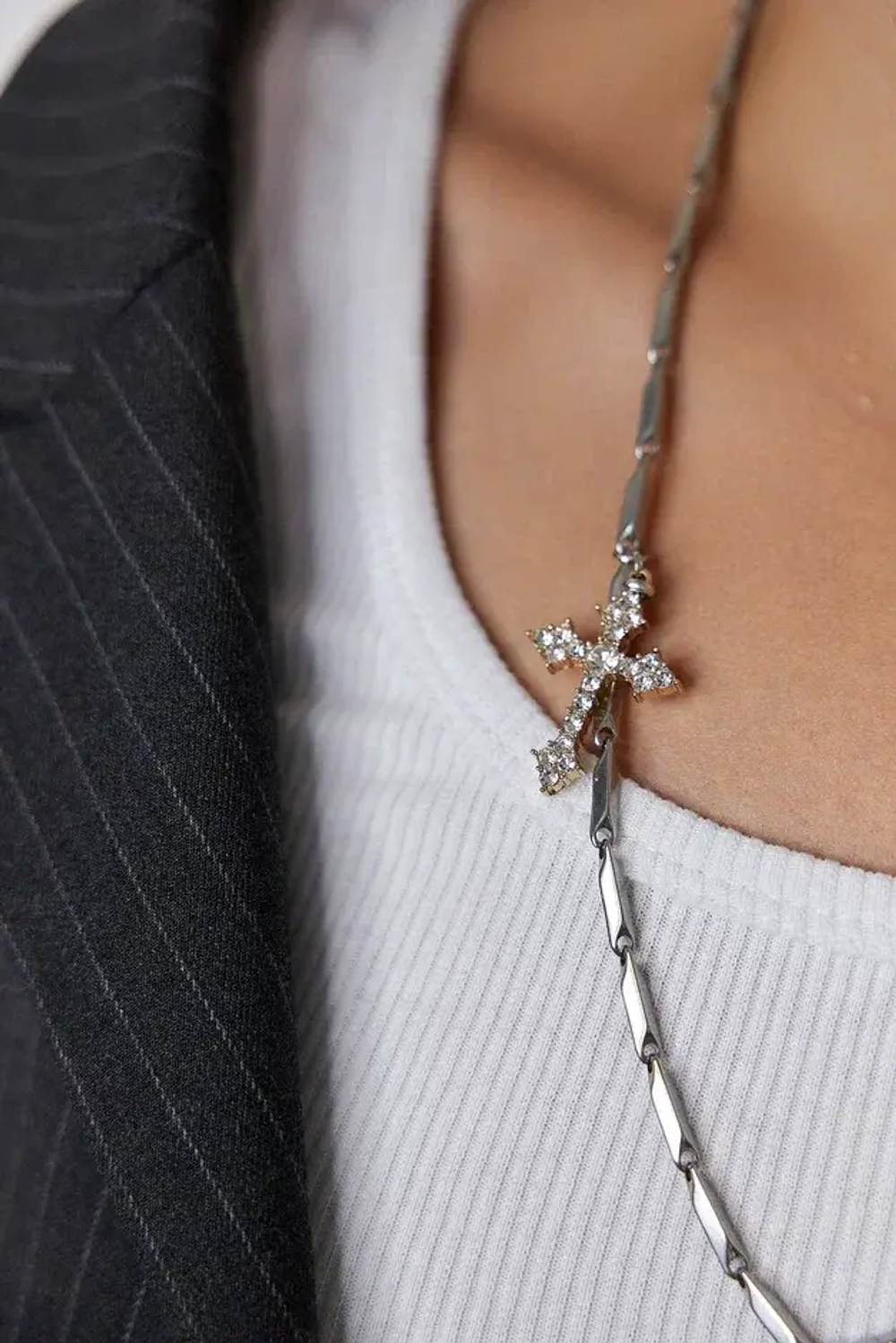 HMG 1315 Mix steel Crystals Колье mix арт.2100