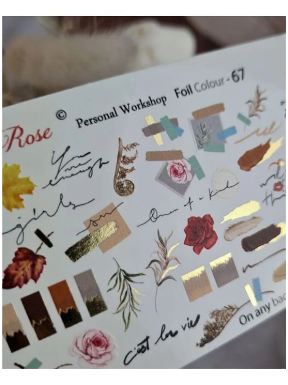 Набор слайдеры 2шт Lucky Rose. Foil 066, 067
