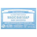 Dr. Bronner's, All-One Pure-Castile Magic кусковое мыло, детское без запаха, 140 г (5 унций)