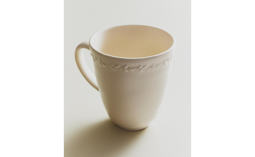 Zara Home чашка из фаянса, цвет кремовый, 14.5 см