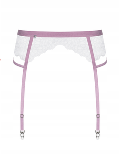 Пояс с подвязками Obsessive Lilyanne, S/M, белый