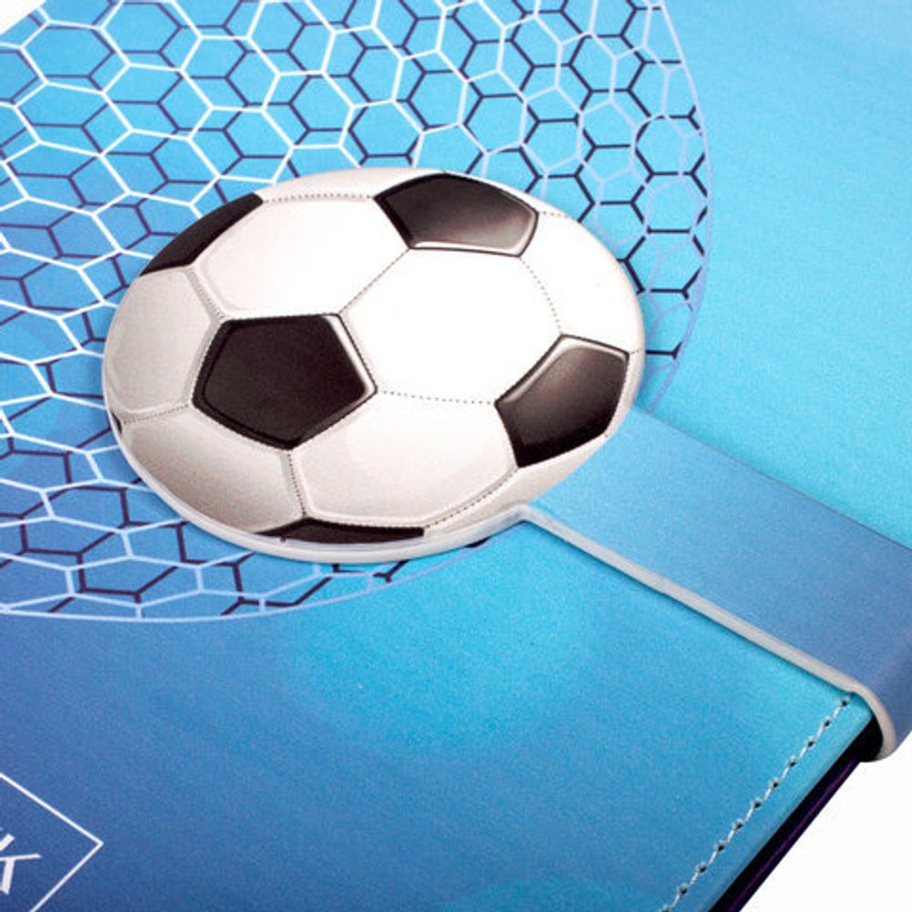 Дневник 1-4 класс 48 л., обложка кожзам (твердая), застежка, ЮНЛАНДИЯ, "ФУТБОЛ", 105958