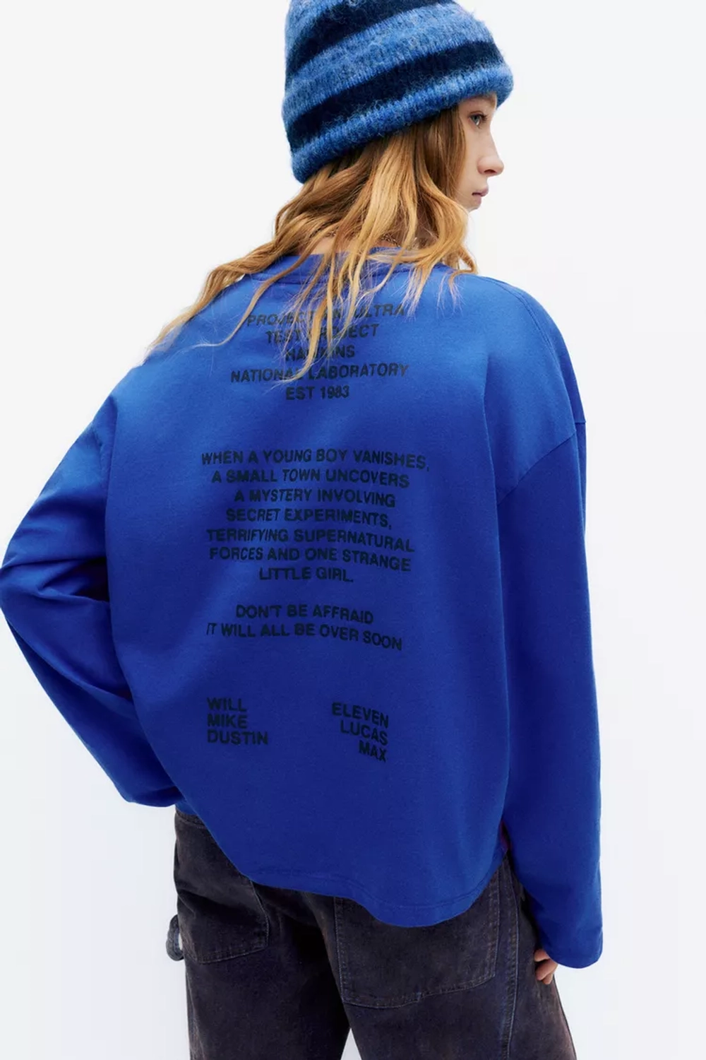 PULL&BEAR Футболка "Stranger Things ", синий