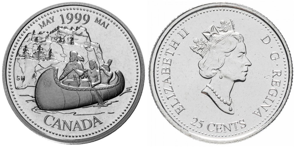 Канада 25 центов, 1999 Май 1999, Путешественники