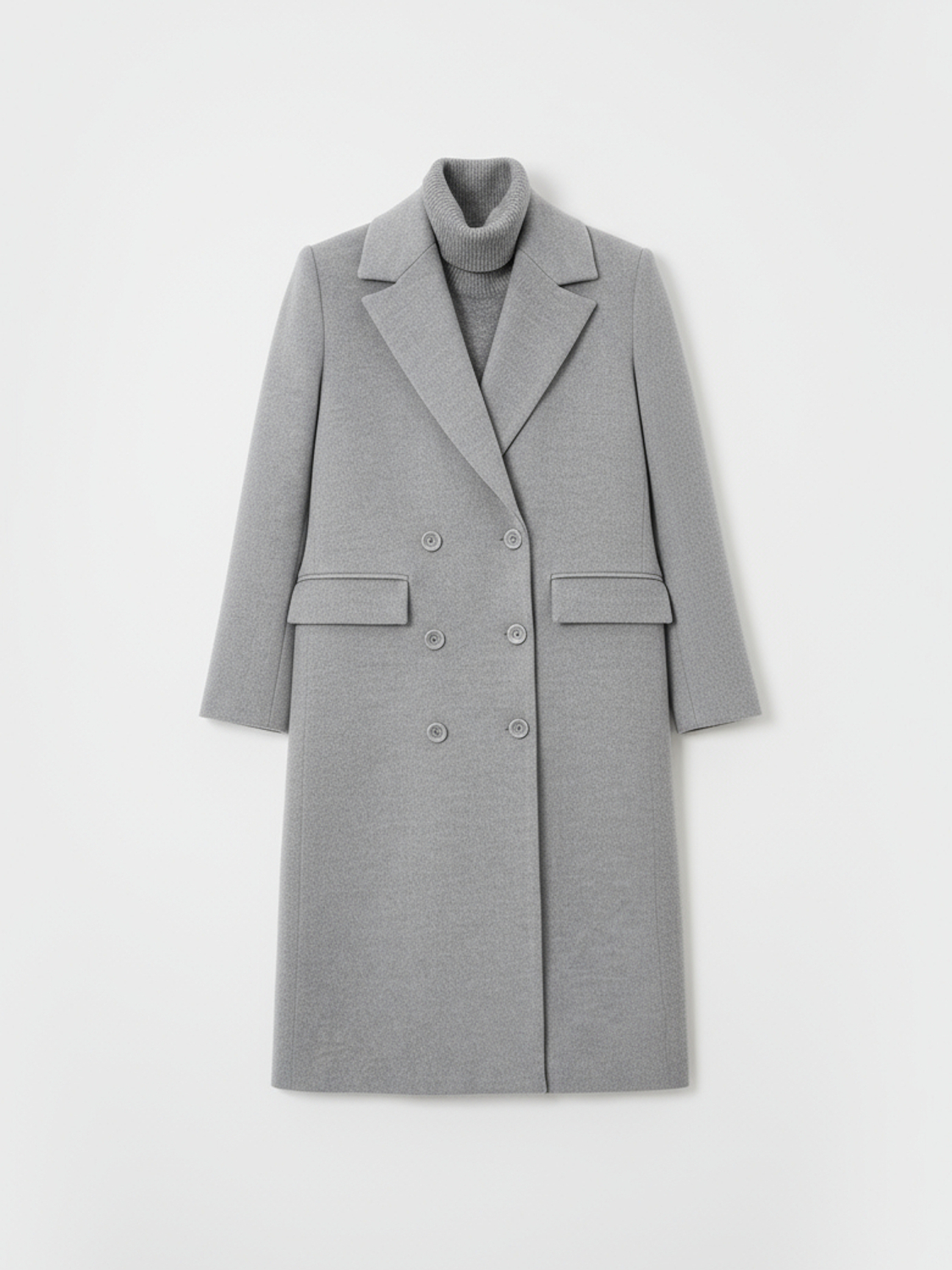 Пальто двубортное
