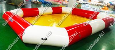 Надувной бассейн "Полосатик" 5*4*0.5 м, желтое дно