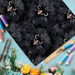 Ткань премиум дюспо фантазийные птицы