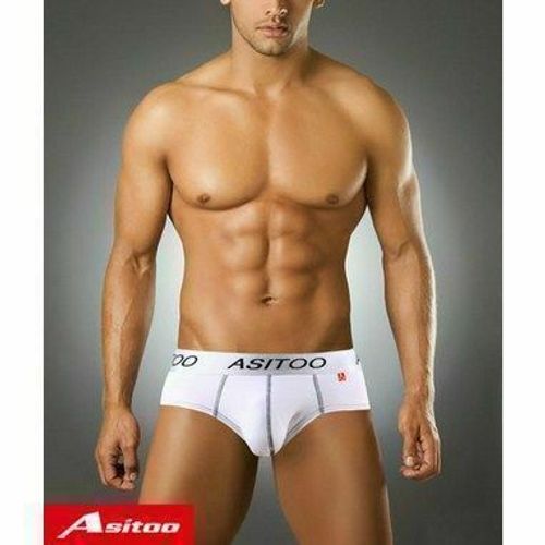 Мужские трусы брифы белые Asitoo Cotton White Brief AST0002