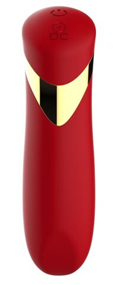 Красный силиконовый мини-вибратор - 13,7 см. (Цвет: красный)