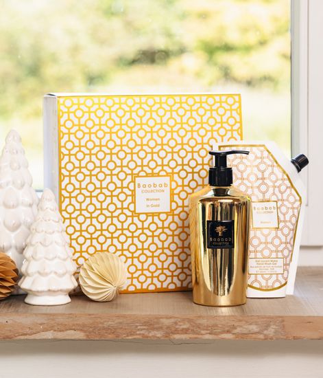 Women in Gold, набор моющий гель для рук и рефилл Cosmetics, Baobab Collection