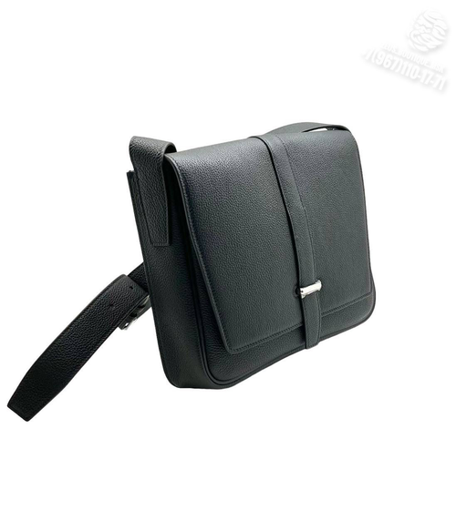 Сумка через плечо Hermes вертикальный мессенджер чёрная