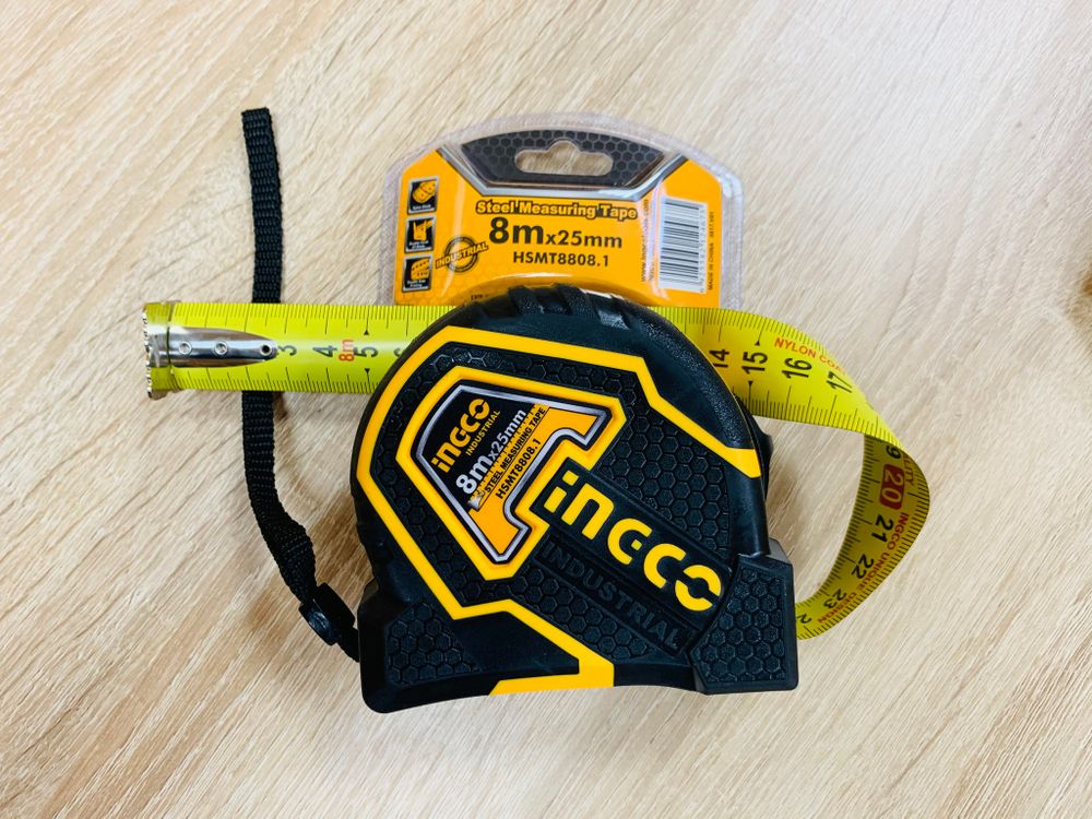 Рулетка 8х25 мм INGCO HSMT8808.1 INDUSTRIAL