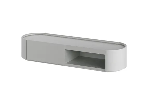 Тумба Lagom под ТВ 1 ящик 1 полка ширина 140 см (светло-серый)