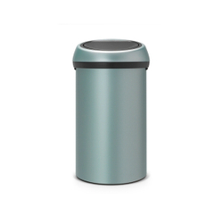Ведро для мусора Brabantia Touch Bin мятный металик 60л вид спереди