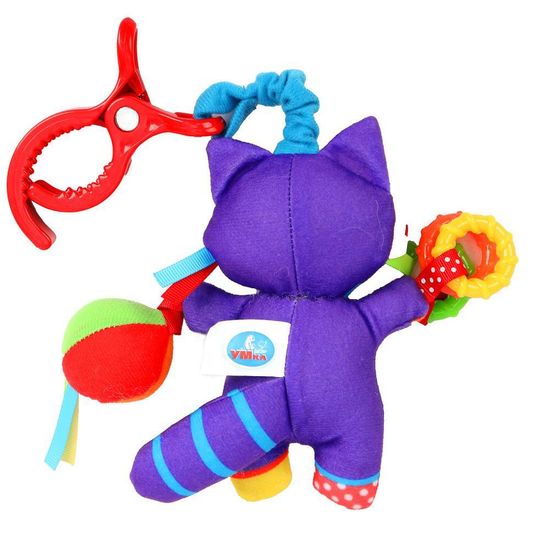 Текстильная игрушка подвеска с погремушками енот на блист. Умка