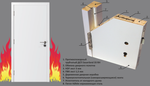 Дверь KAPELLI противопожарная Лиственница Беленая 3D пленка + коробка