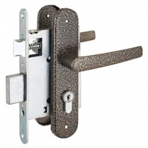 Замок врезной Птимаш ЗВ4-3.08 (ЗВ4-1.55) бронза СТЯЖКИ м/о 55, с/руч  /8837