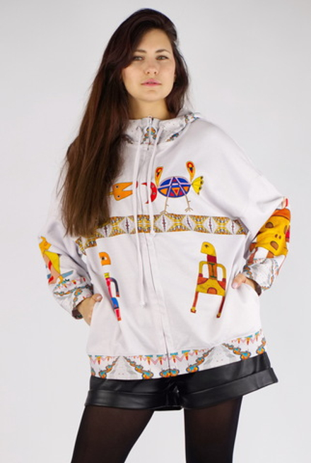 Зип худи «Прелюдия к цивилизации», принт по мотивам художника Виктора Браунера