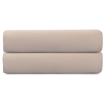 Простыня на резинке из премиального сатина бежевого цвета из коллекции essential, 160х200х30 см