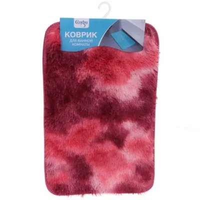 Коврик для ванной 40*60"Гармония» бордовый