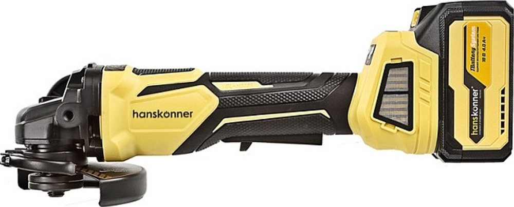 Угловая шлифмашина аккумуляторная HANSKONNER HAG1812E