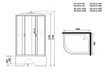 Душевая кабина Niagara Classic 120x80 R NG-2310-14RF с гидромассажем