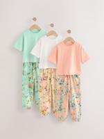 Пижама для девочки Next AC2-711, 3 шт., Розовый, Голубой, Бежевый