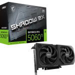 Видеокарта MSI GeForce RTX™ 5060 Ti 16G GDDR7 SHADOW 2X OC PLUS 128-bit, 2617 МГц