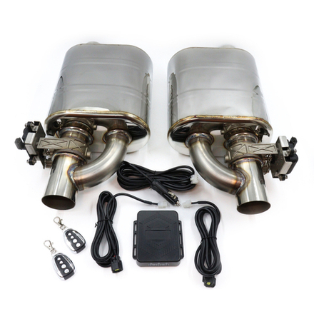 Глушитель управляемый КОМПЛЕКТ + электрон. нерж 201 вход ф63 выход ф63