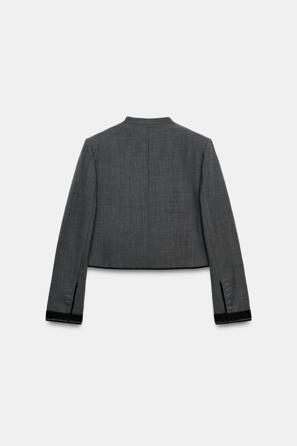 ZARA БЛЕЙЗЕР С НАКИДКОЙ — ZW COLLECTION, СЕРЫЙ МЕЛАНЖ