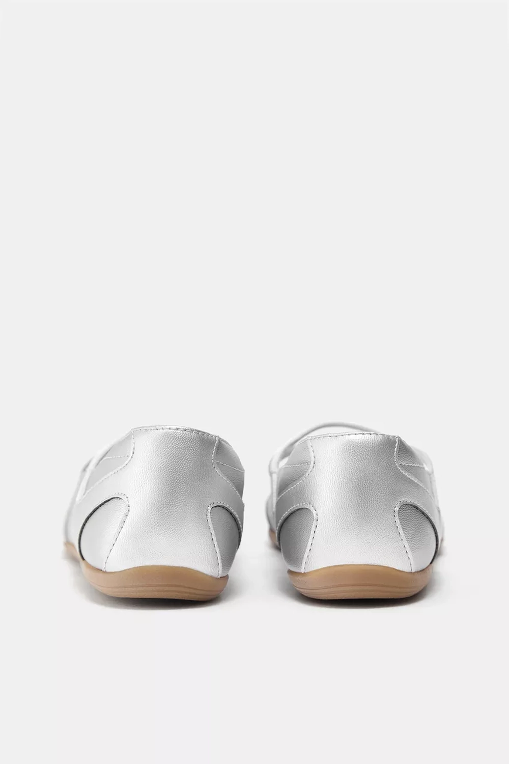 PULL&BEAR Спортивные балетки, серебряный