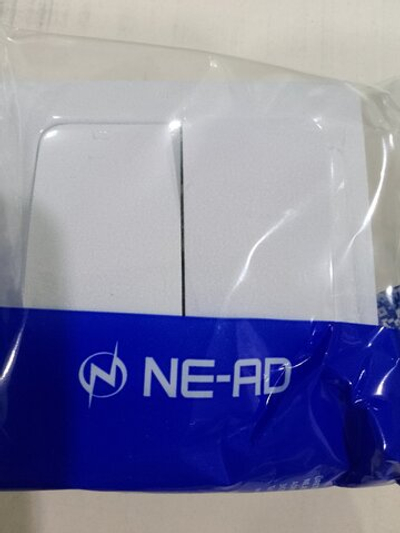 Выключатель скрытой установки 2 клавишный NE-AD ARAS белый 93-110-03