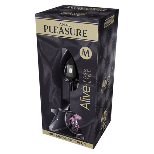 Анальная втулка Adrien Lastic Alive Mini M, 8 см, с кристаллом