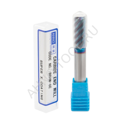 Фреза твердосплавная   8мм (L=60, l=20, хв=8) Z6 45° по закаленной стали BRHM-6E-D8.0 HRC65 AHNO