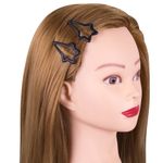 Заколки для волос НАБОР 2 шт., 5,5 см, клик-клак, soft touch, чёрный, MONTE VITA, 457081