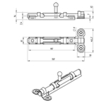 ЗАДВИЖКА НАКЛАДНАЯ МЕТАЛЛИСТ ЗТ3 ЦИНК