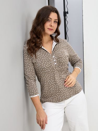 Блузка БЛ-015/кофе-экрюгорошек