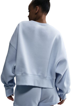 Женская Кофта теннисная Nike Court Phoenix Fleece Oversized Crew-Neck - небесный