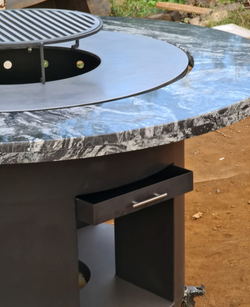 Дровяной гриль-стол Elbrus Grill Гималаи PRO 850 (диаметр стола 1490 мм)